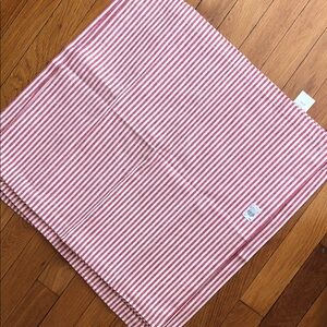 Pottery Barn Red and White Striped Fabric large napkins set of 6 NEW TAGS ON